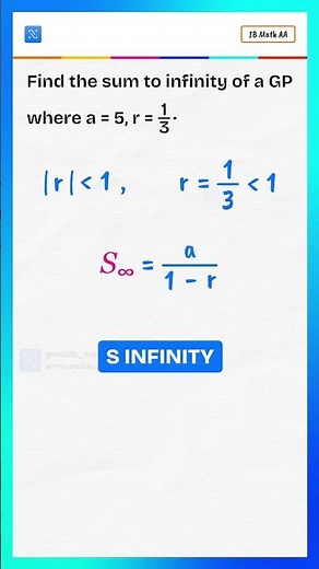 Most Students Forget This GP Condition | Sum to Infinity Explained | IB Math