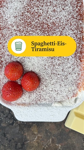 🍦Spaghetti ice cream Tiramisu with a twist: