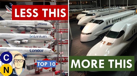 Let's replace planes with bullet trains