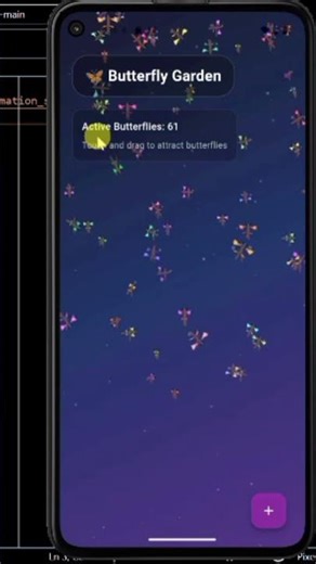 Butterfly Animation UI in Flutter 🦋. Subscribe my channel 😊#flutter