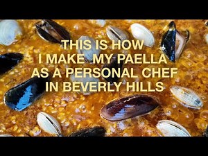 This is how I make paella as a personal chef in Beverly hills.