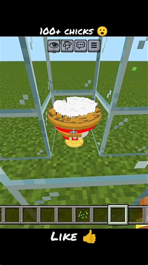 Minecraft 100+ chicks in One block ☠️ #minecraft #minecraftshorts #bones