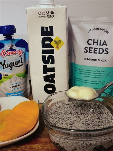 Healthy na masarap pa! Chia Pudding ala Mango Tapioca #chia #chiaseeds #oatside #yogurt #healthyfood