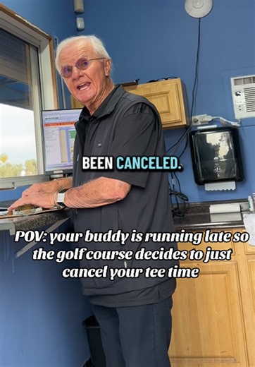 Have you or a friend ever showed up late for a round of golf and had the golf course decide to just cancel your tee time? The starter Terry at superstition springs golf club is such a jokester. Who likes some good golf banter?