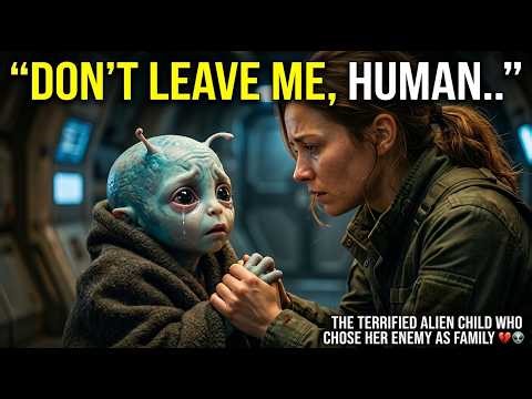 Don’t Leave Me, Human…” — The Terrified Alien Child Who Chose Her Enemy as Family 💔👽