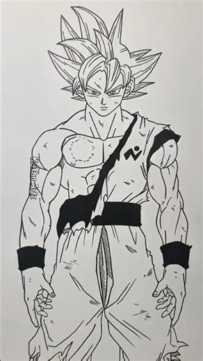 Ultra Instint Goku Drawing🥶|⚡DBZ Drawing