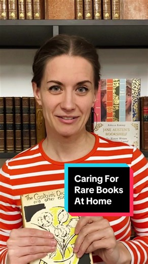 How to store a rare book in your home. For this and more rare books, check out my shop website, typepunchmatrix.com, or sign up for the newsletter (all links in bio). #booktok #rarebooks #oldbooks