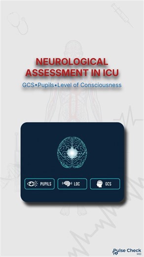 Pulsecheck MD on Instagram: "🧠 Neurological Assessment in ICU Because the brain never sleeps… and neither should our vigilance 🚨 📌 Glasgow Coma Scale (GCS) 📌 Pupil assessment – the window to the brain 📌 Early signs save lives 👩‍⚕️👨‍⚕️ Every nurse & medical student must know this! Save ✔️ Share ✔️ Learn ✔️ @pulsecheck_md #NeurologicalAssessment #ICUNursing #GCS #GlasgowComaScale #nursingstudent"