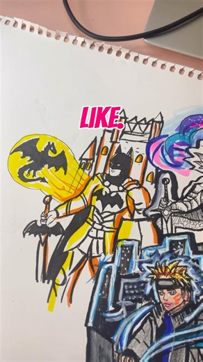 Batman drawing challenge! #fyp #artwork #batman