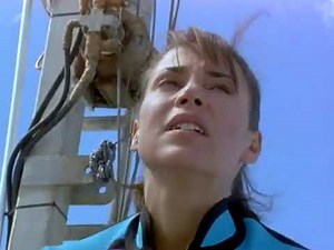 Full Face Mask Scuba Woman trapped in Net