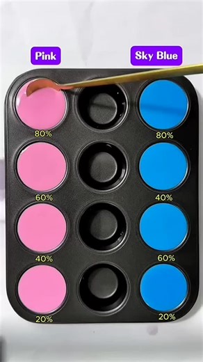 Colormixing1 on Instagram: "Guess the color challenge Pink+Sky Blue=? #mixing#satisfying#mixcolors#artcolormix#colormagic#colorexperiment#crativemix#trading#reels#viralreels Description: Welcome to the video "Mixing Colors by Percentage"! In this video, we will explore the art of color mixing in a creative and precise way. You'll learn how to use percentages to create unique colors, from soft shades to vibrant hues. We will guide you step by step, from choosing colors to mixing techniques. Let's