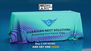 Create fully customizable table covers with your logo, message, or artwork. Choose from multiple sizes and materials for a professional and unique look. Get free shipping and 10% off with code: SAVE10 | Table Covers Now
