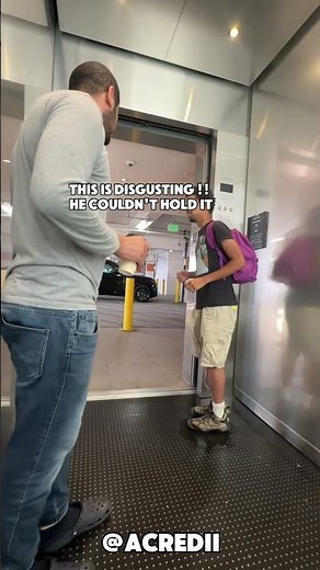 Man Pee's Himself On Elevator #nasty #gross #viral