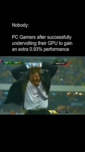 Your daily dose of PC Memes on Instagram: "A stable GPU undervolting"