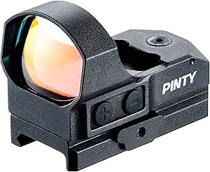 Pinty Pro Micro Red Dot Sight with Picatinny and Weaver Rail QD Mount 3 MOA Red Dot Reflex Sight with Multicoated Lenses 5 Brightness Levels for Pistols Rifles Handguns, Battery Included