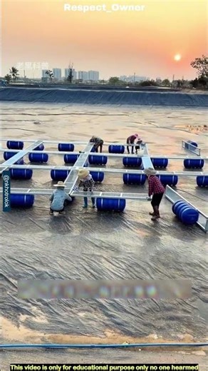 How fish are farmed in rivers in China. fish farming