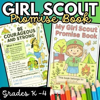 Girl Scout Promise Activity Book | Girl Scout Law Coloring & Writing Pack