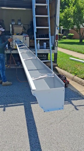 gutter machine operation custom made length installation