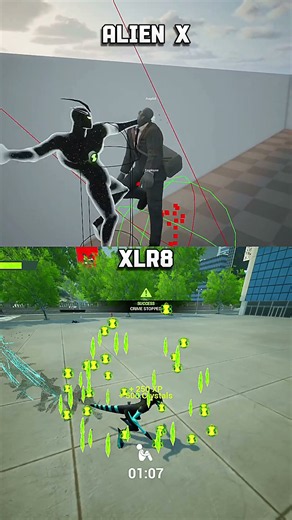 ALIEN X VS XLR8 STRENGTH TEST WHO IS BETTER | MOST REALISTIC OPEN WORLD BEN 10 GALVAN #ben10 #shorts