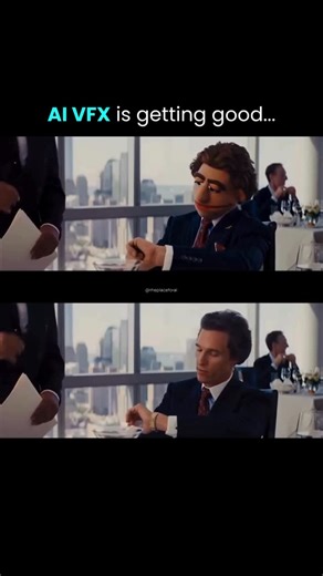 AI Tools & News | Business | Technology on Instagram: "VFX is undergoing a quiet revolution. With the release of Wan 2.2 Animate, consistent character swapping has reached a new level of precision — blending motion, expression, and identity with uncanny realism. Early tests show a leap forward in how digital doubles can be animated and controlled. In one experiment, a scene from The Wolf of Wall Street was reimagined with Leonardo DiCaprio and Matthew McConaughey as muppets — a playful yet revea