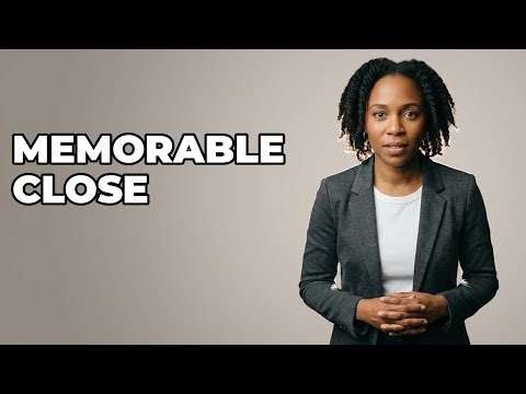 How Can I Make My Presentation Ending Memorable?