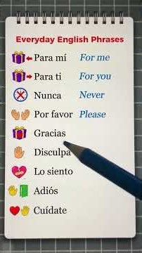 VOCABULARIO BÁSICO EN INGLÉS – APRENDE INGLÉS PARA PRINCIPIANTES 📖🇺🇸🤩 #ingles #aprenderingles