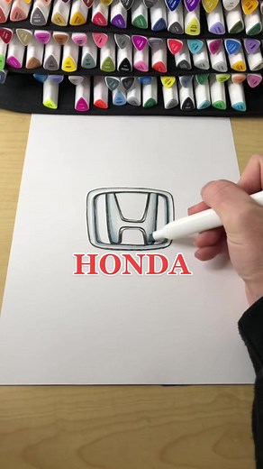How to Draw the Honda Symbol | Drawing Tutorial
