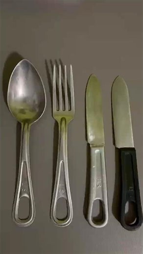 Inside a WWII US Army Mess Kit: Fork, Spoon, Knife #foryou #history #fyp #army #collection #usa