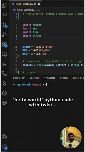 When Python Hello World program goes WRONG... 😅 (Fun code)