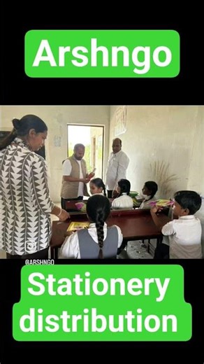 stationery distribution in school 🖊📚 #arshngo #roorkee