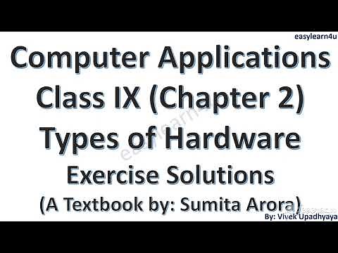 Computer Class 9 chapter 2 solution | Computer Chapter 2 Types of Hardware solution | sumita arora