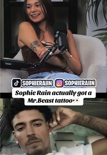 Sophie Rain talks about getting a Mr.Beast tattoo #sophierain #rizz #mrbeast #trending #fyp @Sophie Rain