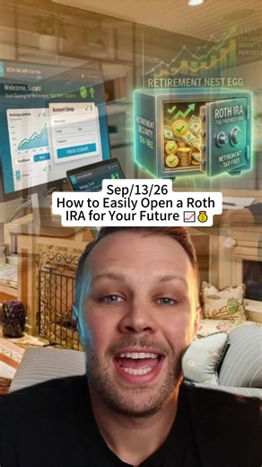 How to Easily Open a Roth IRA for Your Future 📈💰 #rothira #investingforbeginners #retirement #rothiraplan #invest #financialliteracy #taxfree #investingtips #rothiratiktok #fyp
