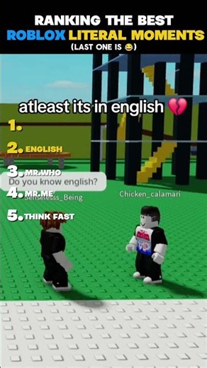 Ranking TOP 5 Literal Roblox Moments 2