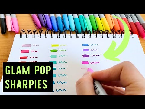 Unboxing and Testing the Sharpie Glam Pop Permanent Markers