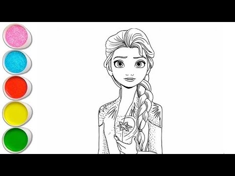 How to Draw Elsa from Frozen - Easy Step-by-Step Guide for Kids! ❄️