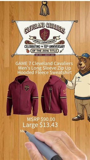 10 Years Since The Comeback — Cavs Fleece $13.43 🥇