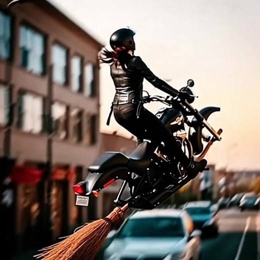 633K views · 5.9K reactions | We ride at midnight! #witches #brooms #midnight #fullmoon | Quick Throttle Magazine | Facebook