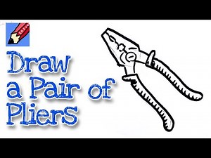 How to draw a pair of pliers real easy | Step by Step with Easy, Spoken Instructions