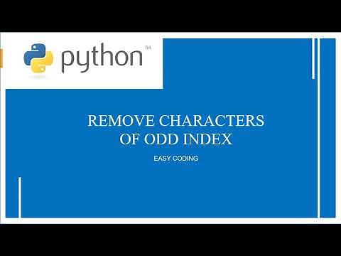 Python program To Remove Characters of Odd Index From A String||Python Programs For Begginers