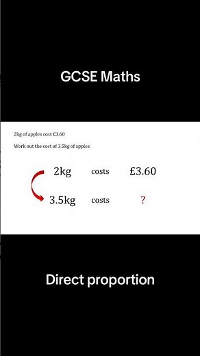 Direct proportion example GCSE-style cost and weight problem explained clearly #Proportion #gcsemath