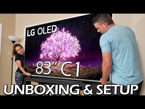 83" LG C1 Series OLED 4K UHD webOS TV - Unboxing & Setup