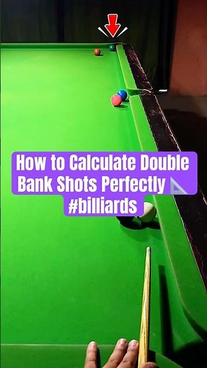 How to Calculate Double Bank Shots Perfectly 📐 #billiards #billiardspool
