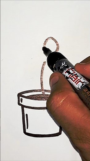 How to draw a flower pot step-by-step easy drawing tutorial