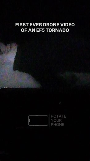 EF5 tornado like never seen before 🌪️🚁 Likely the first ever drone video of an EF5 tornado recorded from just south of Enderlin, North Dakota on the night of June 20, 2025 Only portions of the flight when lightning illuminated the tornado are shown. The flight lasted nine minutes ranging from 11:06 to 11:15pm. No enhancement or ai was used. Audio was added in post production since drones don’t record sound. The flight was not smooth so extensive hand aligning of the frames was needed to keep t