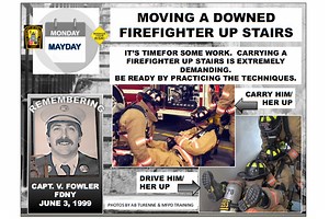 Mayday Monday: Moving a Down Firefighter Up Stairs - Firefighter Training