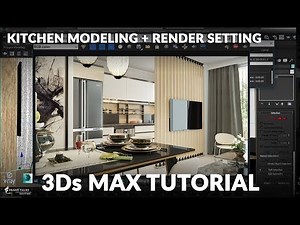 3Ds MAX MODELING KITCHEN INTERIOR + Vray