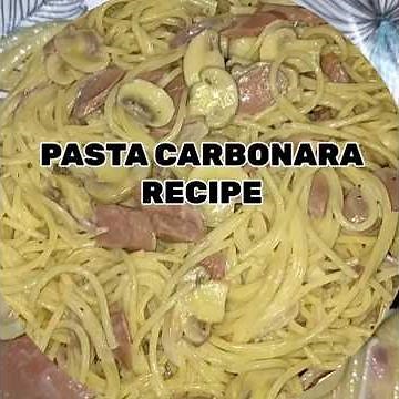 Carbonara Pasta Recipe with Mushroom cream Sauce and Chunks