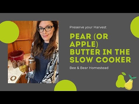 How to Make Pear or Apple Butter in a Slow Cooker | Fruit Butter | How to with Bee & Bear