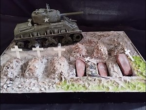 Scale model cemetery diorama. How to make.